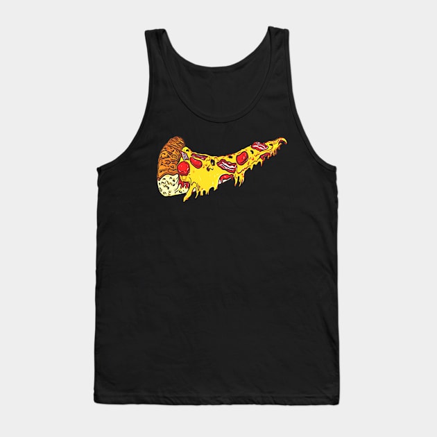 Funny Pizza Shirt Pizza With Cheese And Bacon Pizza Lover Tank Top by Nikkyta
